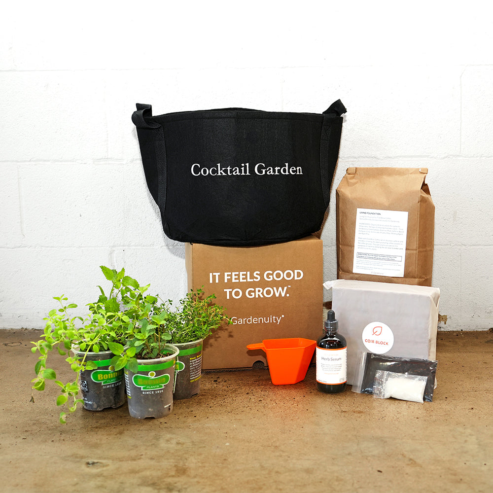 Cocktail Garden Kit with seasonal herbs
