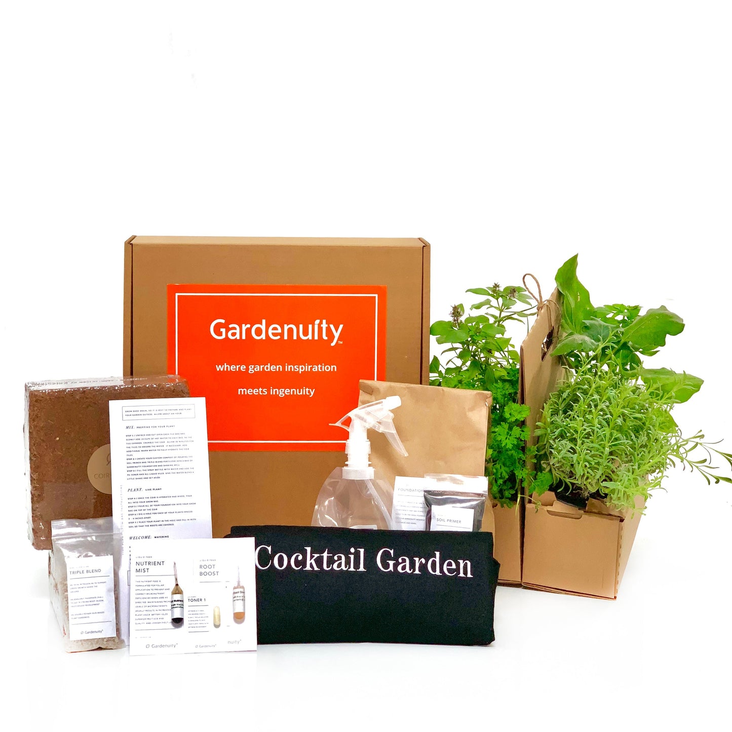 Cocktail Garden Gift Set with 5 O'Clock Box
