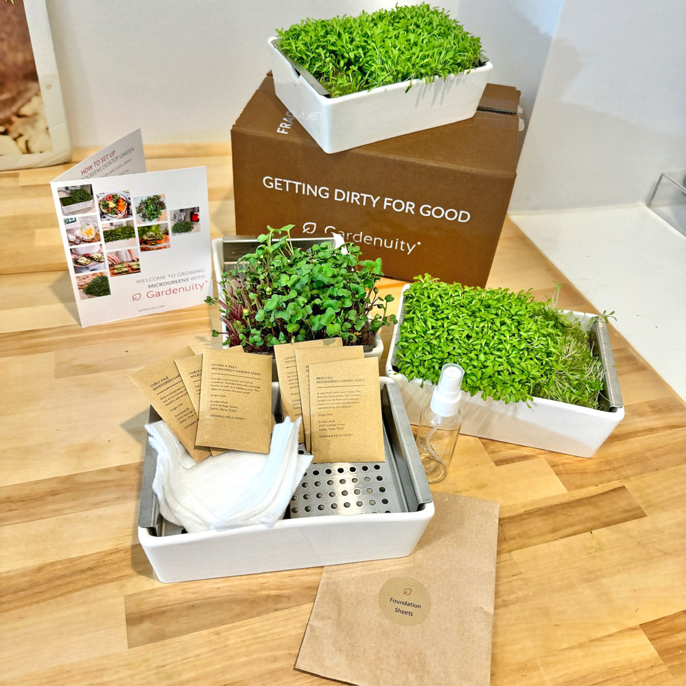 Gardenuity Microgreens Kit: Unlock 40x More Nutrients & Harvest in 10 Days + FREE Mincing Scissors