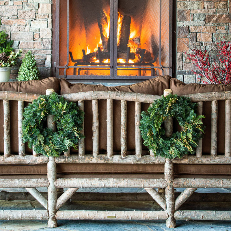 Real Noble Fir Candle Ring Wreath, 15"
