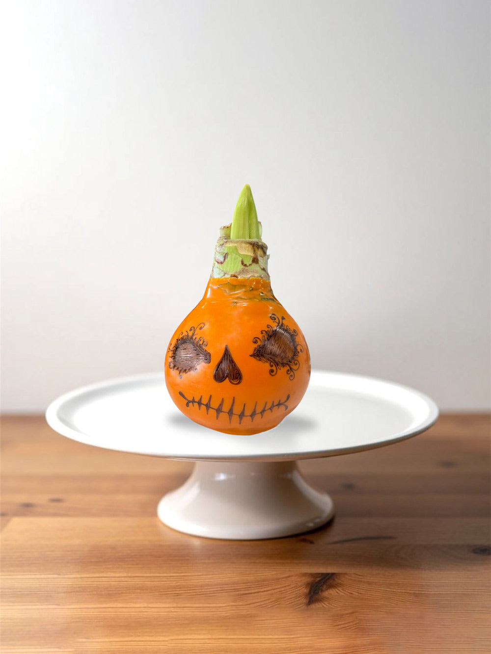 Perfectly Imperfect Artisan Decorated Pumpkin Bulb with sovereign blooms
