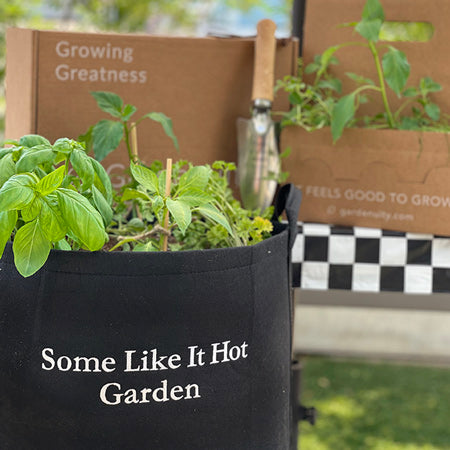 Some Like It Hot Garden Kit with pepper + herb plants image