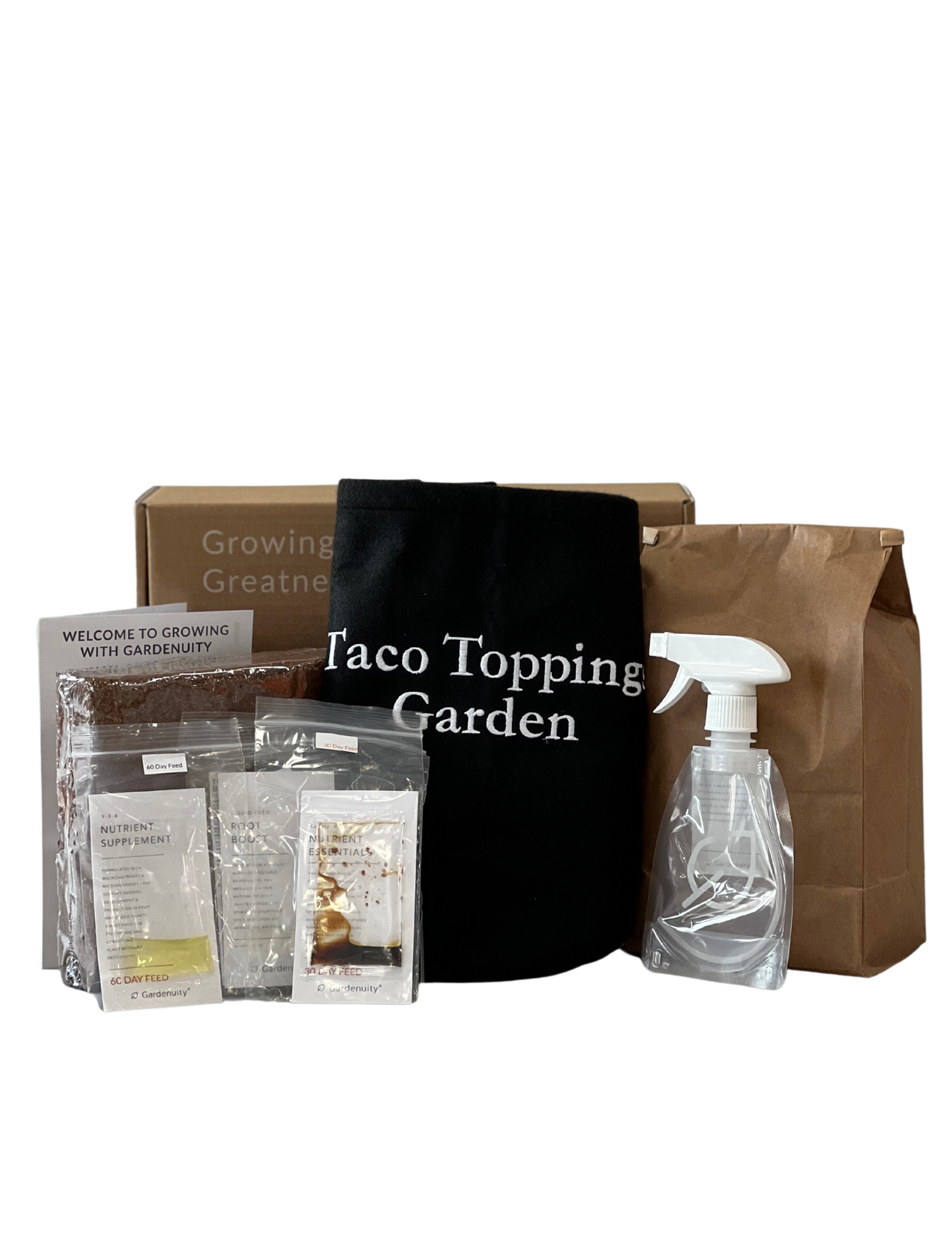 Outdoor Taco Toppings Giftable with Taco Garden Salt Gift Set