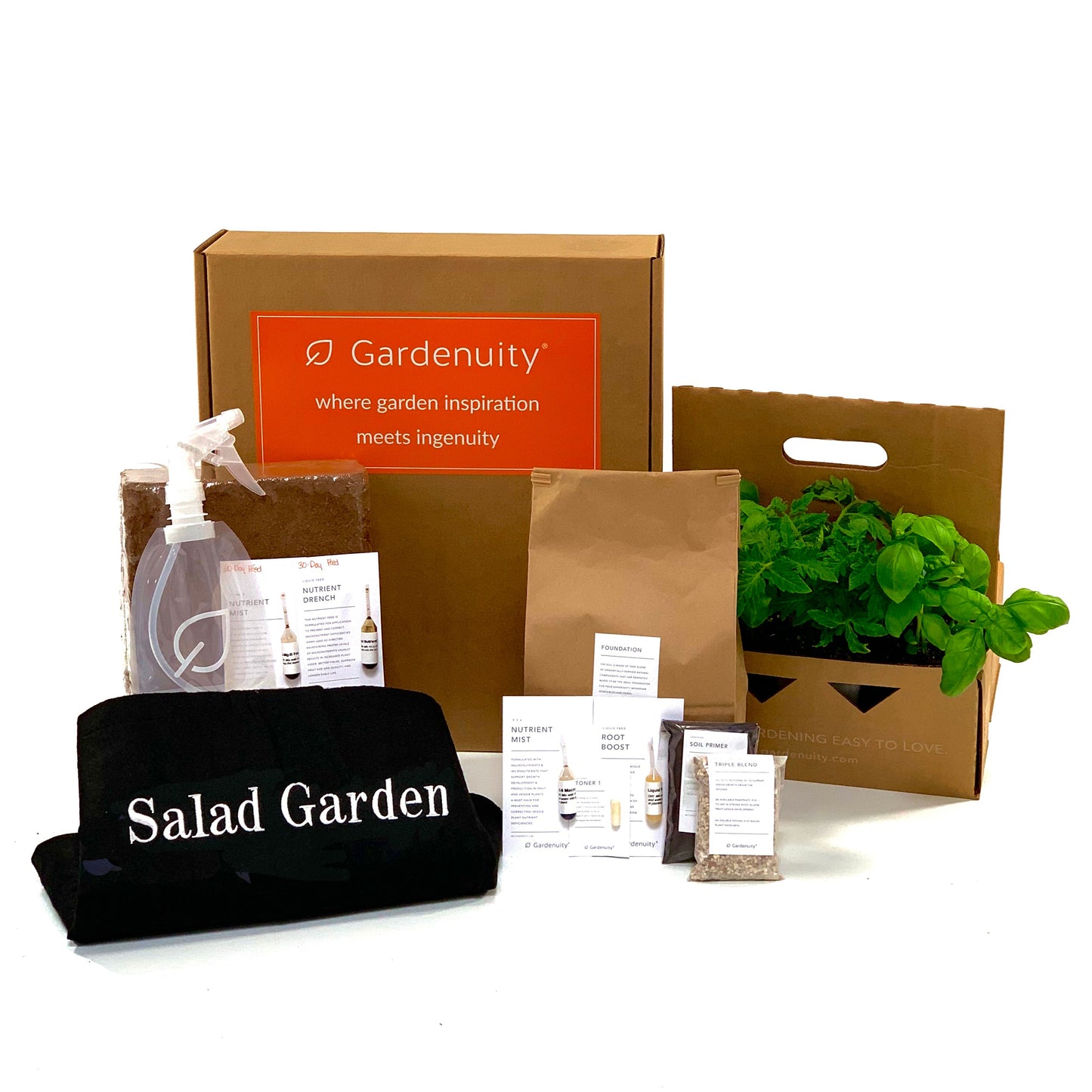 Salad Garden Kit with tomato + herb plants