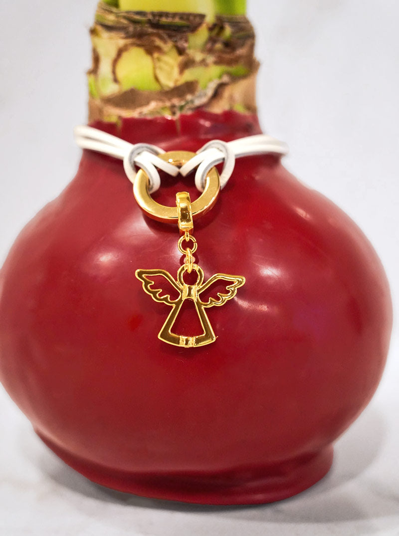 Holiday Red Waxed Bulb & Charm Bracelet Gift Set
