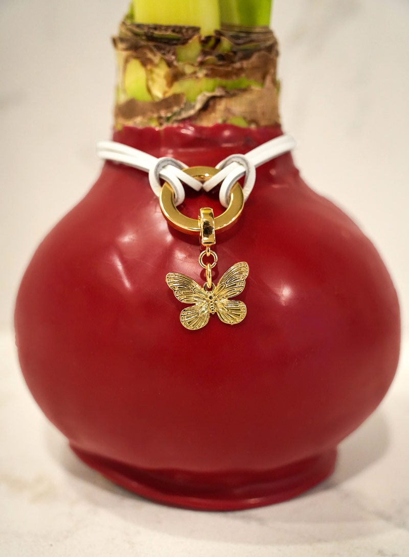 Holiday Red Waxed Bulb & Charm Bracelet Gift Set