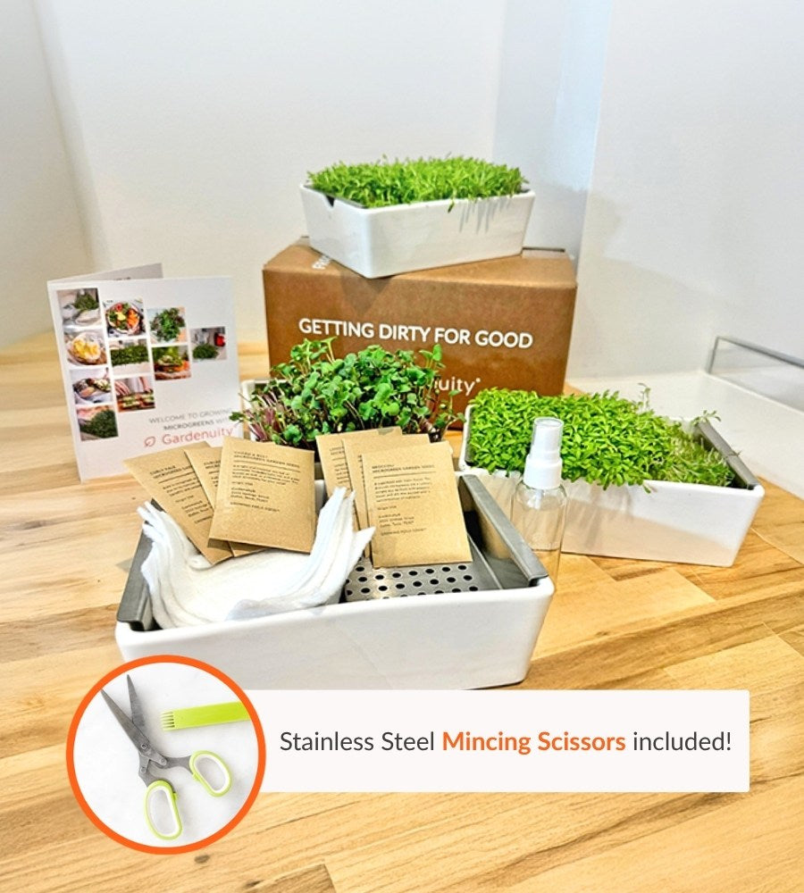 Gardenuity Microgreens Starter Kit: Unlock 40x More Nutrients & Harvest in 10 Days