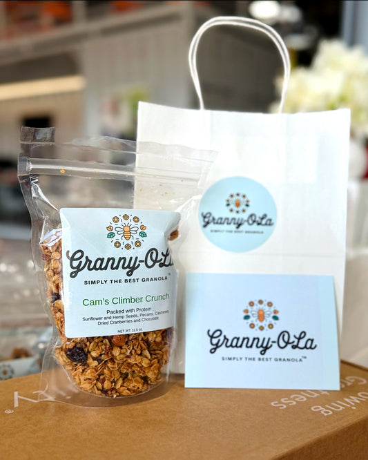 image of Granny-O-La™ Granola & Brunch Bag Garden Gift Set‎ with culinary herbs + artisan granola 