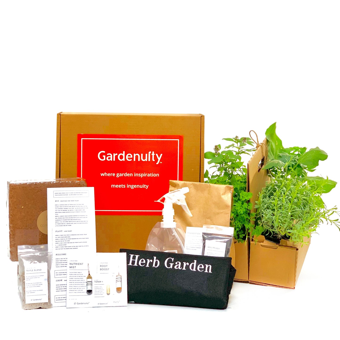 Patio Garden Kit with culinary seasonal herbs