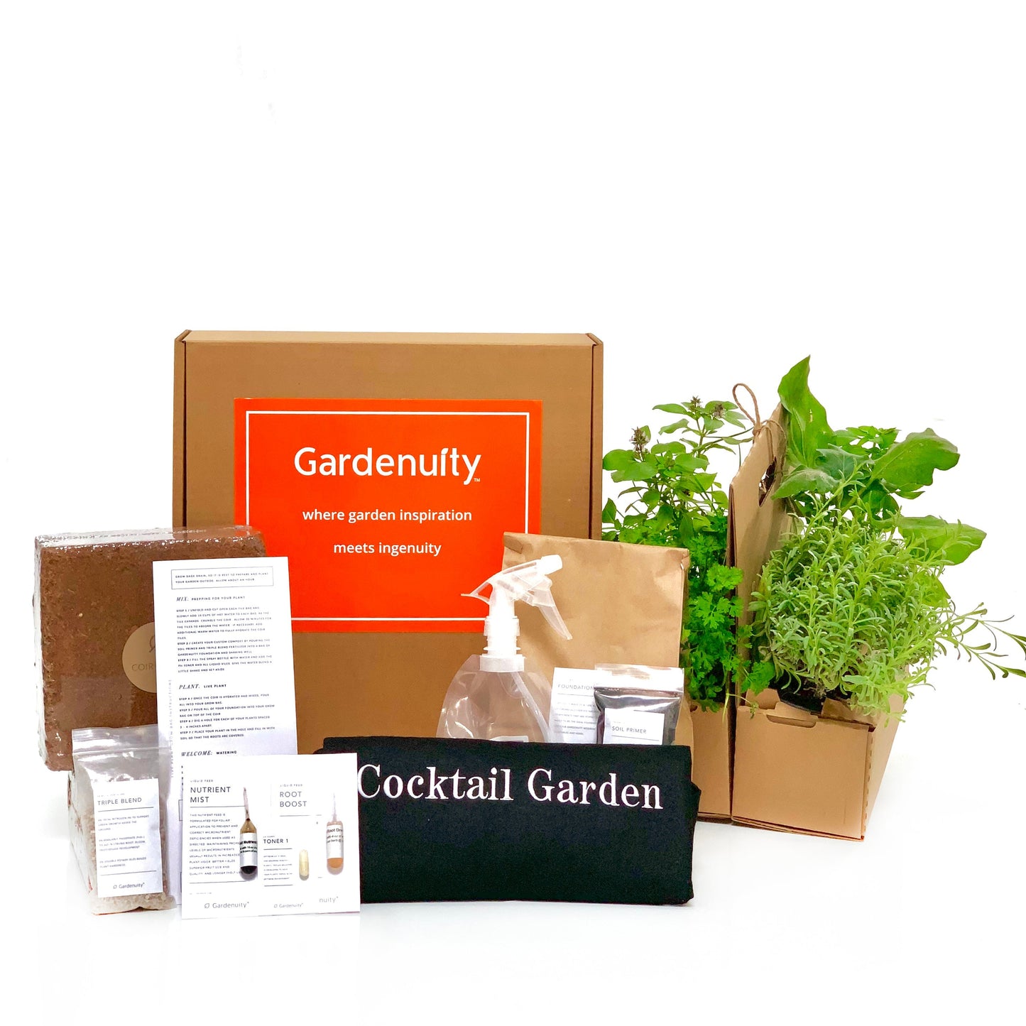 Cocktail Garden Gift Set‎ with 5 O'Clock Box