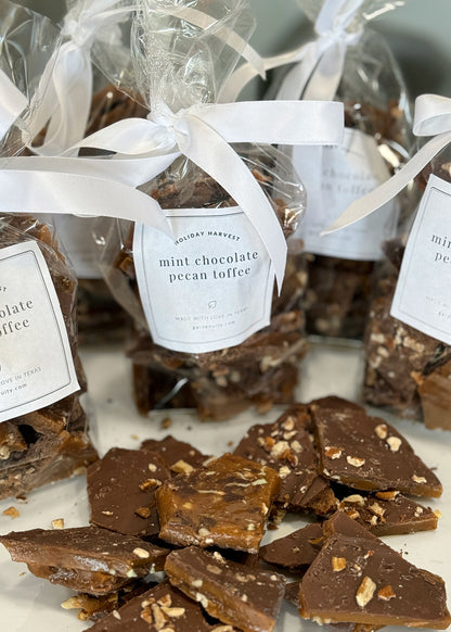 Holiday Harvest Mint Chocolate Pecan Toffee
