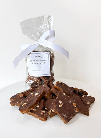 Holiday Harvest Mint Chocolate Pecan Toffee