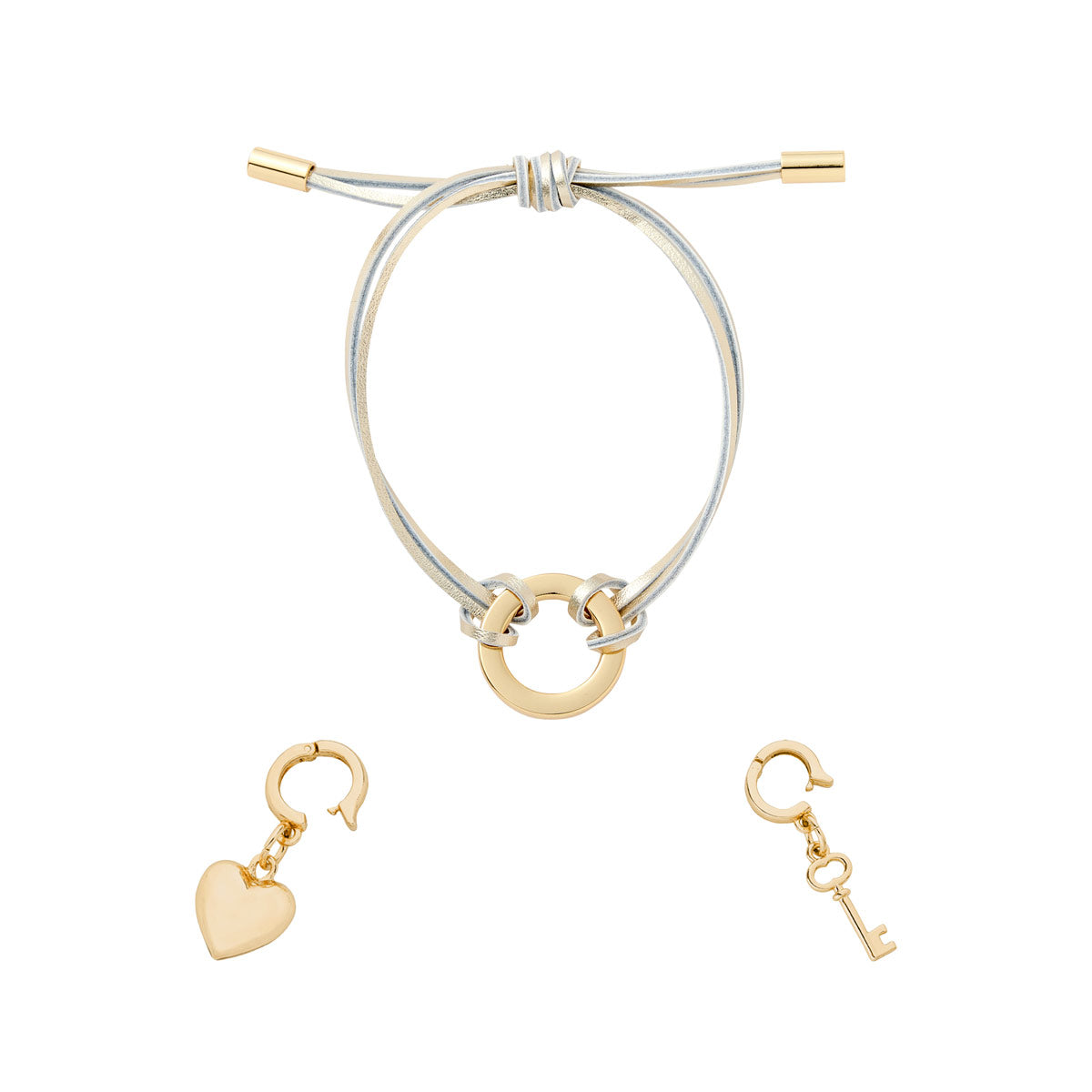 Valentine Red Waxed Bulb & Charm Bracelet Gift Set‎