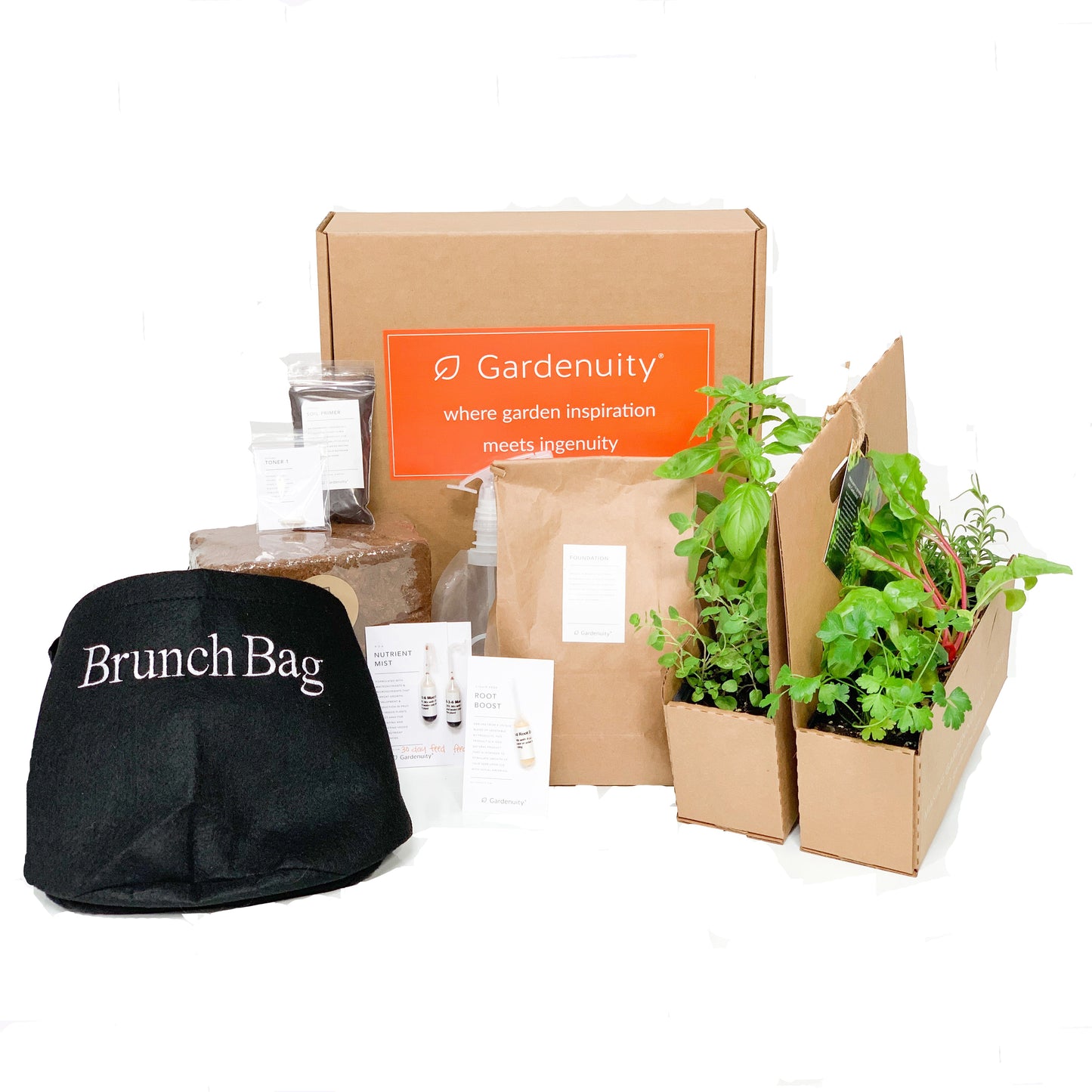 Brunch Bag Garden Kit‎ with seasonal herb plants