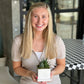Tropical Indoor Desktop Garden in Small Ceramic Planter